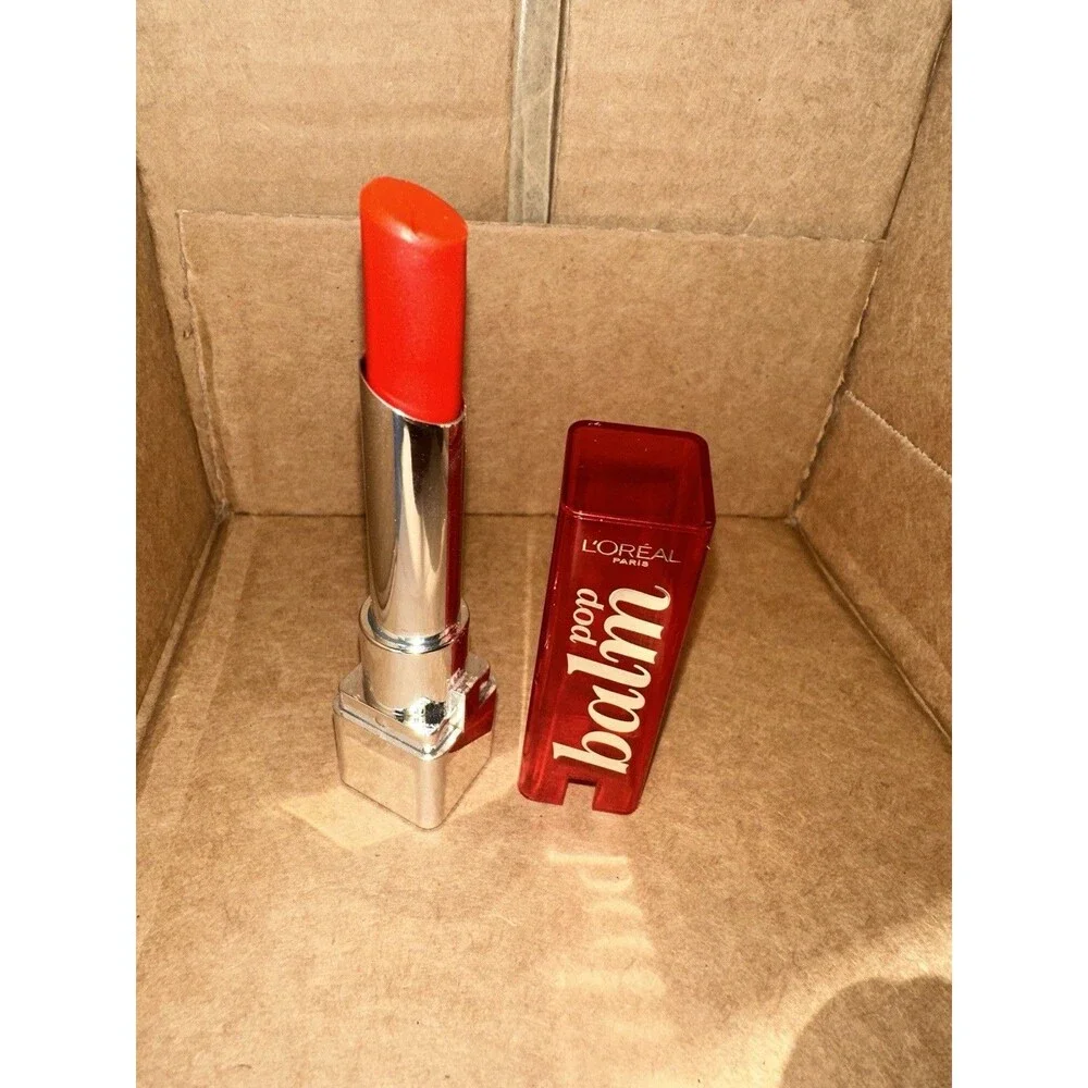 L'Oreal Colour Riche Pop Balm Lipstick Fiery Red 430- Discontinued NOS Y2k Glam